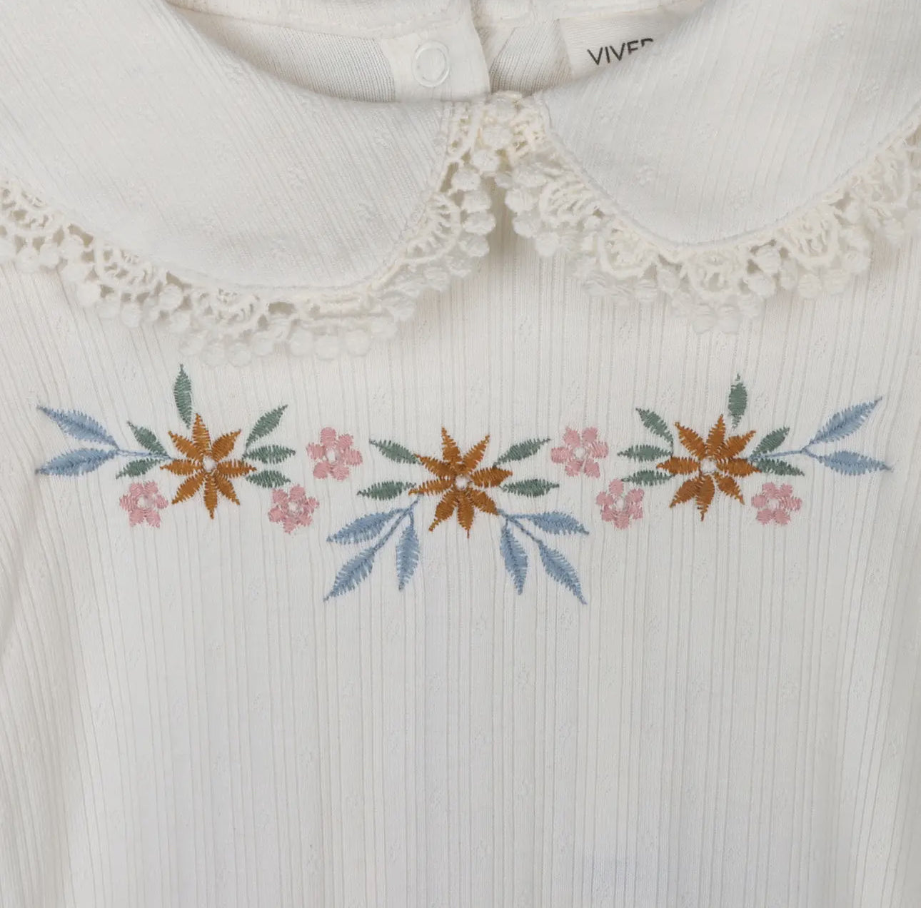 Embroidered Pointelle Footie