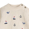Miles Nautical Embroidered Baby Pullover (Organic Cotton)