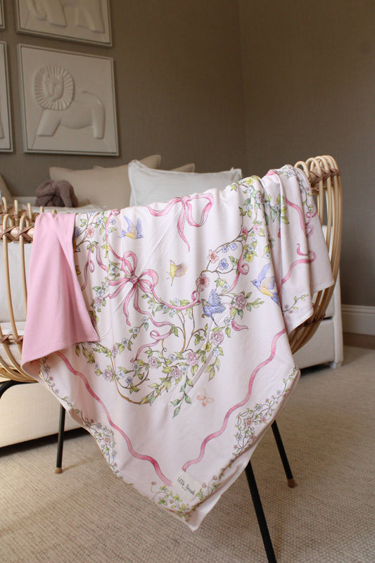 Rose Ribbon Jersey Blanket