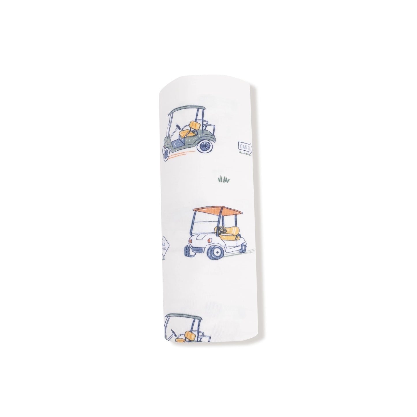 Bamboo Swaddle Blanket- Zooming Golf Cart