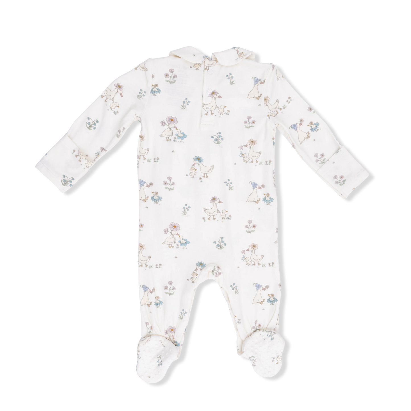 Smocked Peter Pan Footie- Duckling