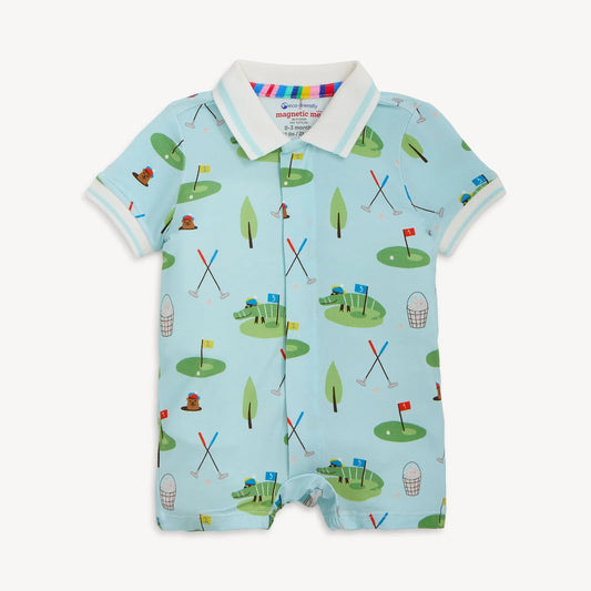 Magnetic Polo Romper- Gopher It