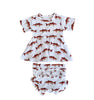 Bamboo Peplum Set- Redfish