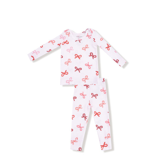 Bamboo Loungewear Set- Candy Cane Bows