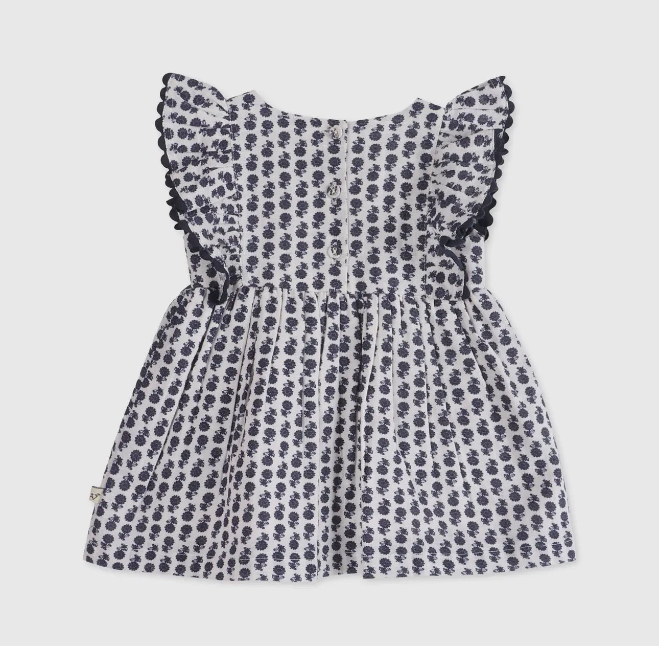 Organic Cotton Dress- Jamie Blue Floral