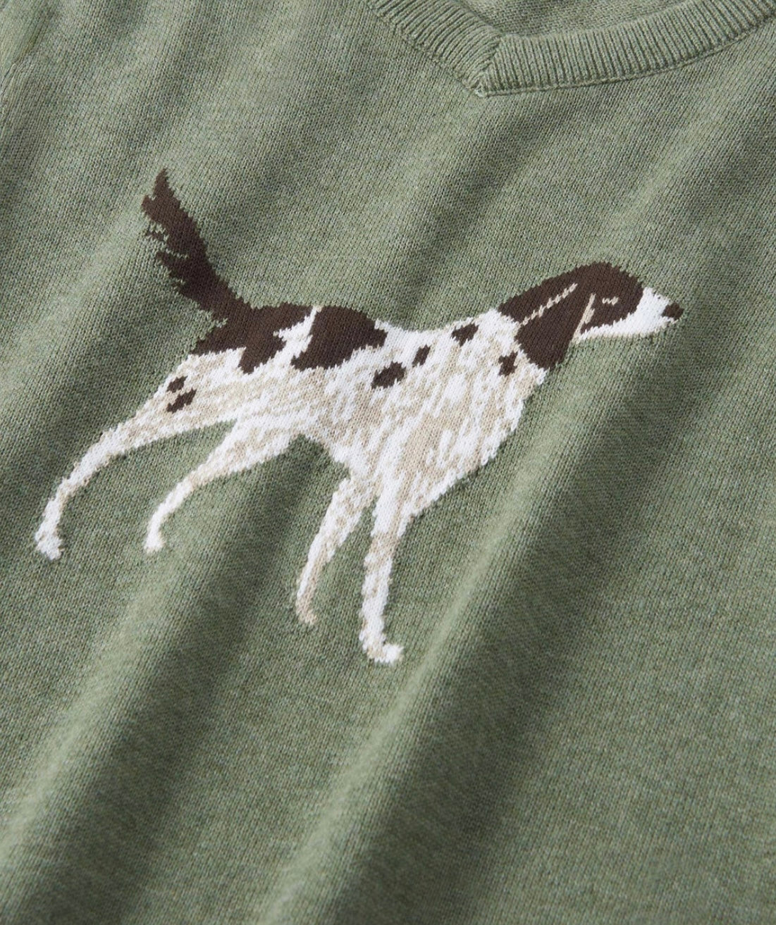 Hunting Dogs V-Neck Sweater