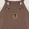 Organic Cotton Bear Embroidered Overall & Bodysuit Set