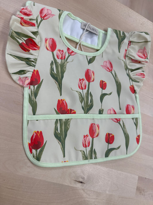 Ruffle Pocket Bib Tulip