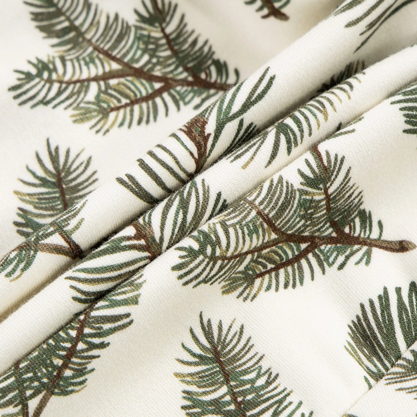 Pine Brushed Ruffle Footed Romper