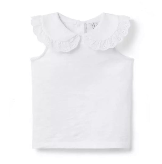 Eyelet Collar Top