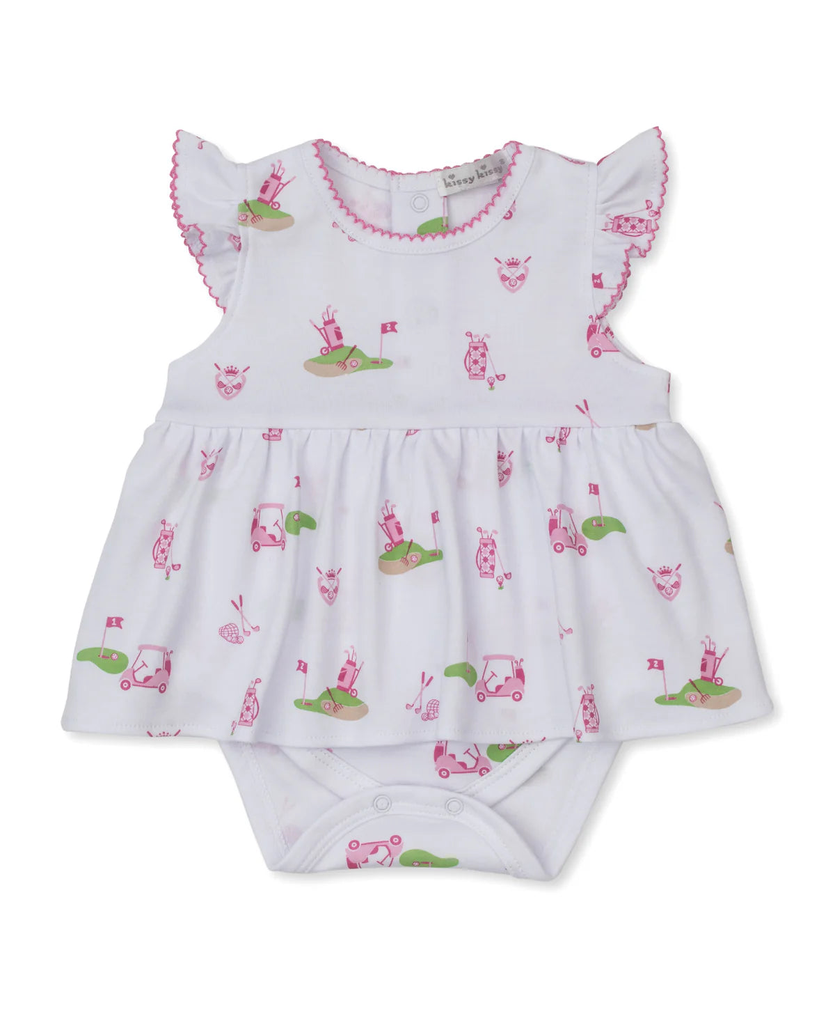 Pima Cotton Bodysuit Dress- Golf Pink