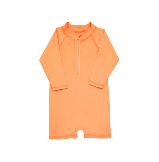 Tybee Rashguard Romper- Coral