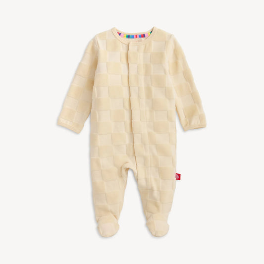 Magnetic Velour Footie- Checker