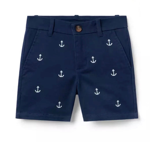 Embroidered Anchor Twill Short