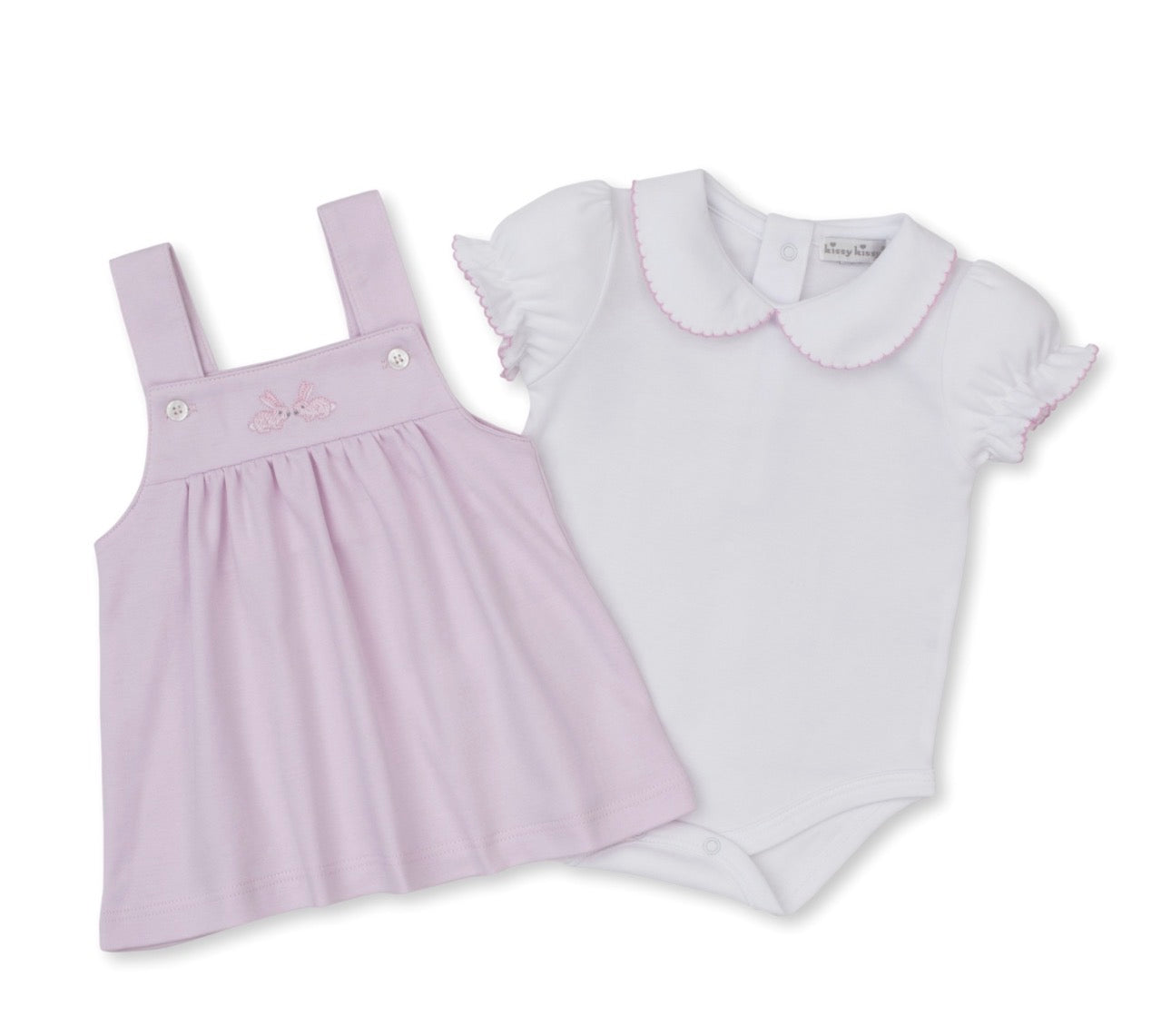 Pima Cotton Jumper Set- Springtime Bunny