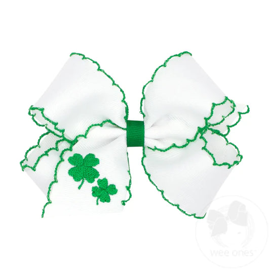 Moonstitch Edge and Shamrock Embroidery