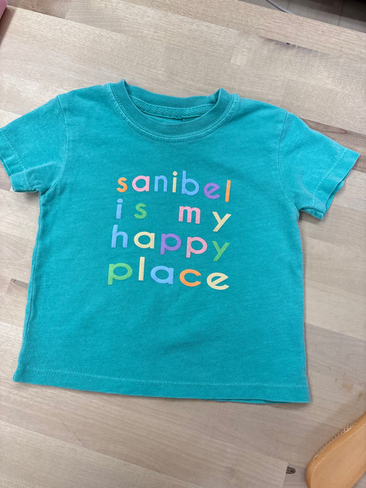 Sanibel is my Happy Place Tee- AQUA