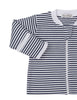 Pima Cotton Zip Footie- Regatta Stripe