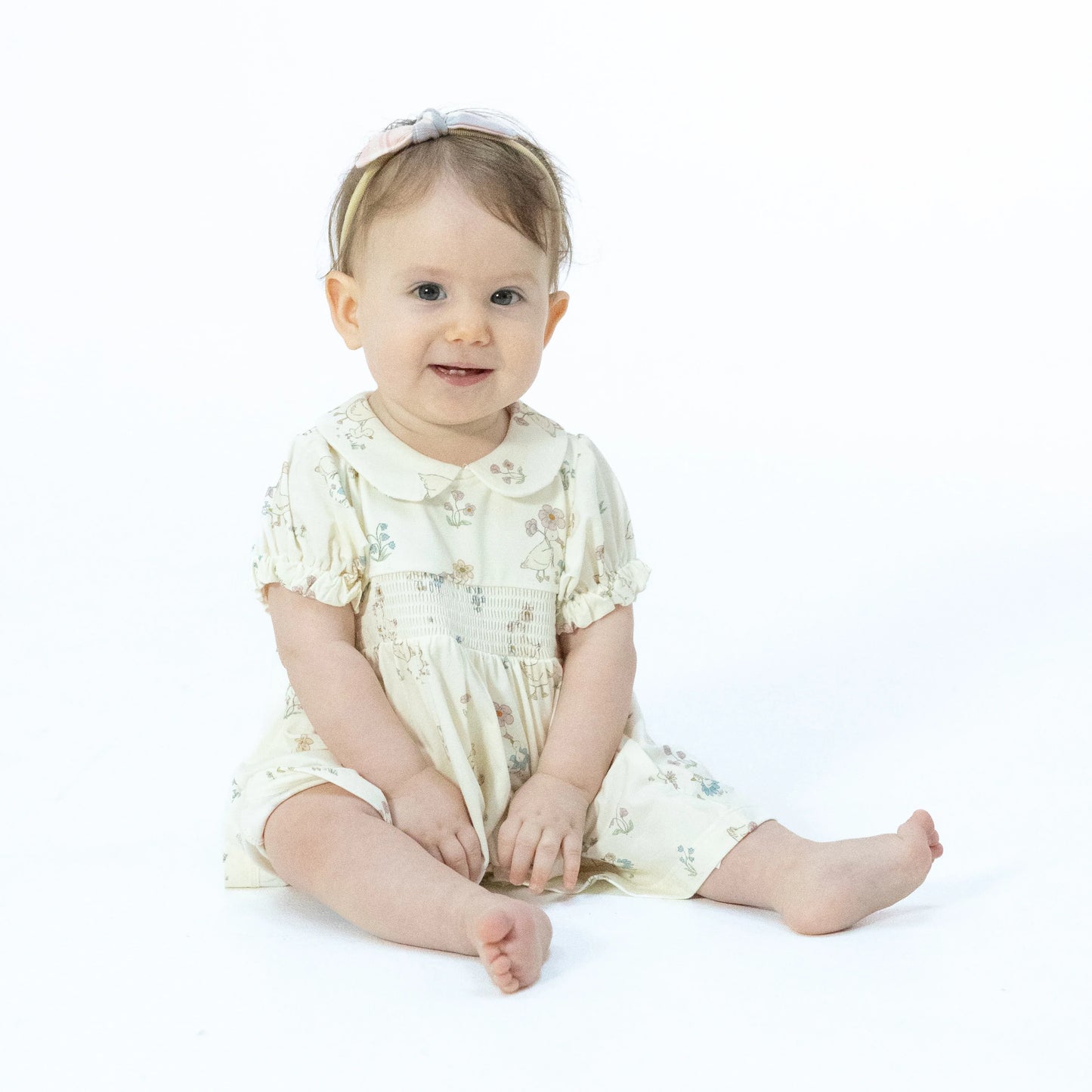Smocked Dress Set- Flower Duckling