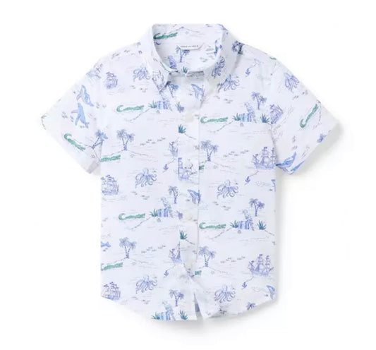 The Poplin Shirt- White Pirate