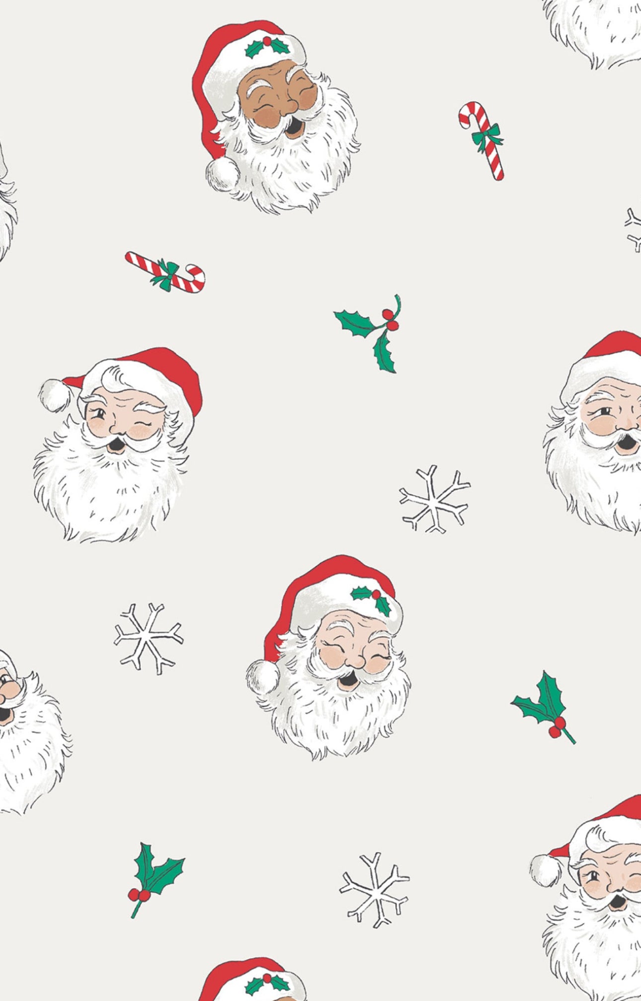 Bamboo Zipper Footie- Vintage Santa