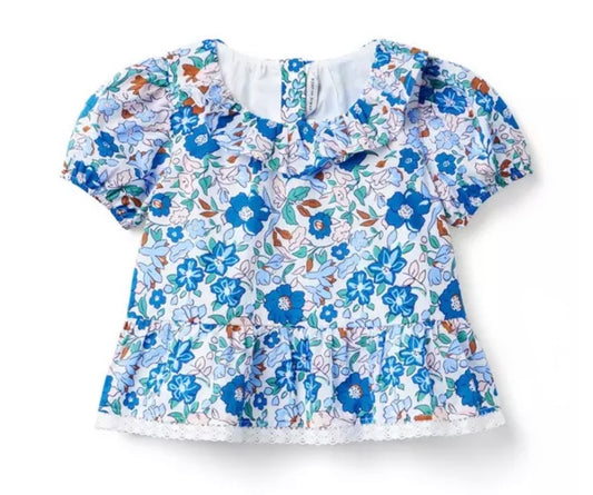 Floral Ruffle Peplum Top