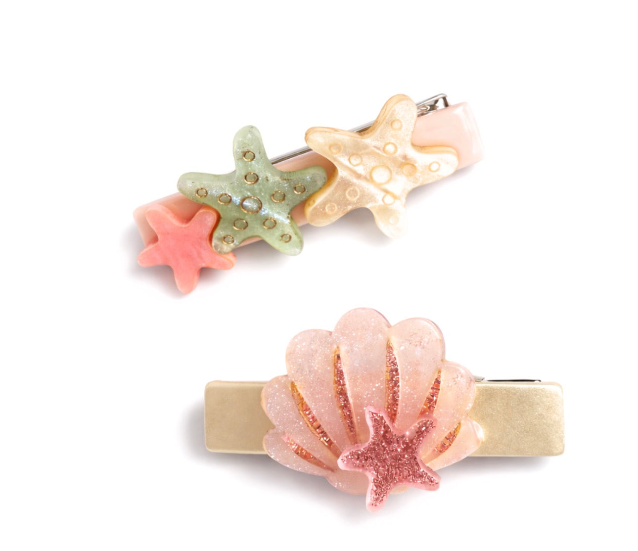 Seashell & Starfish Trio Clips