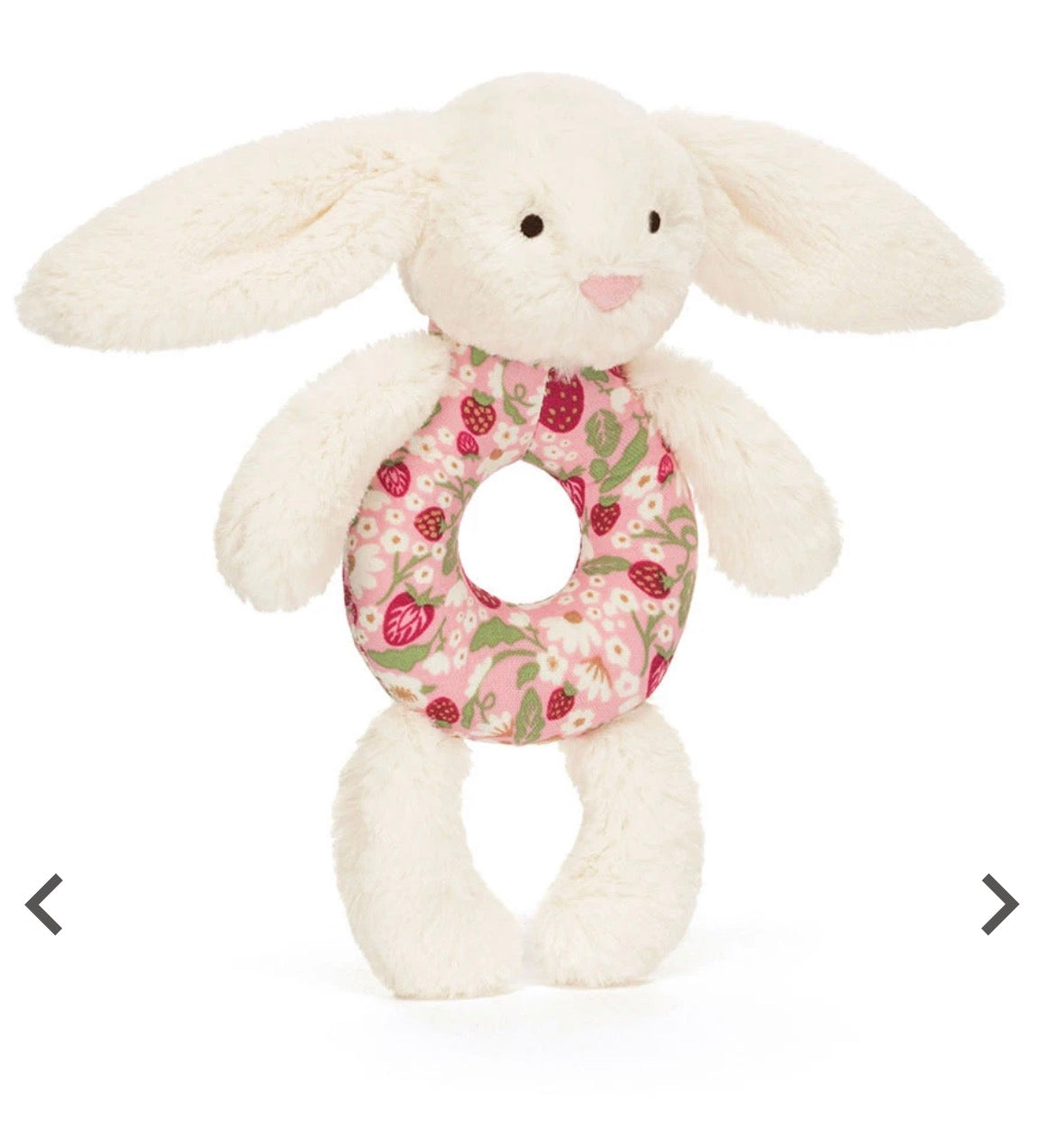 Blossom Cream Bunny Berry Ring Rattle