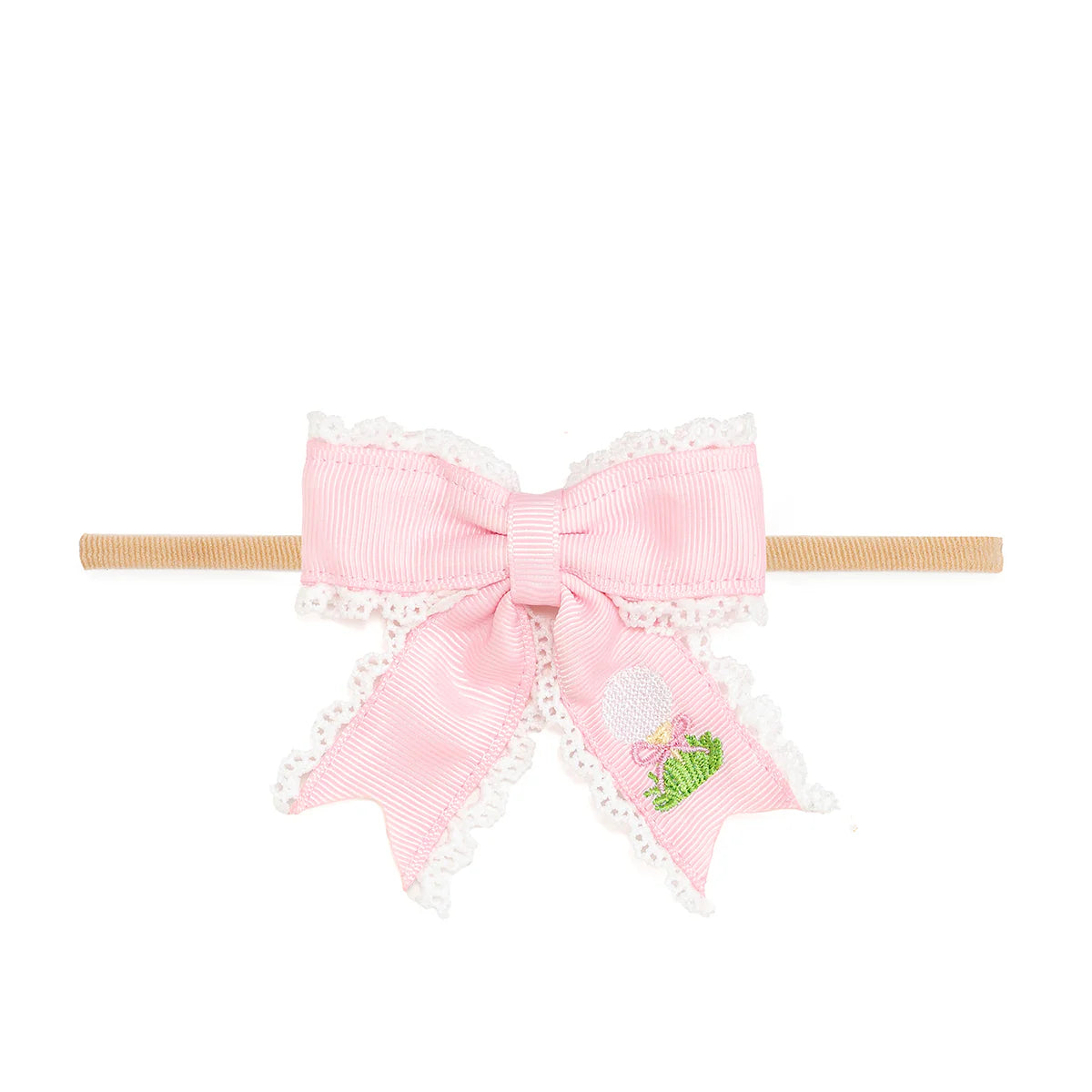 Golf Embroidered Lace Bow
