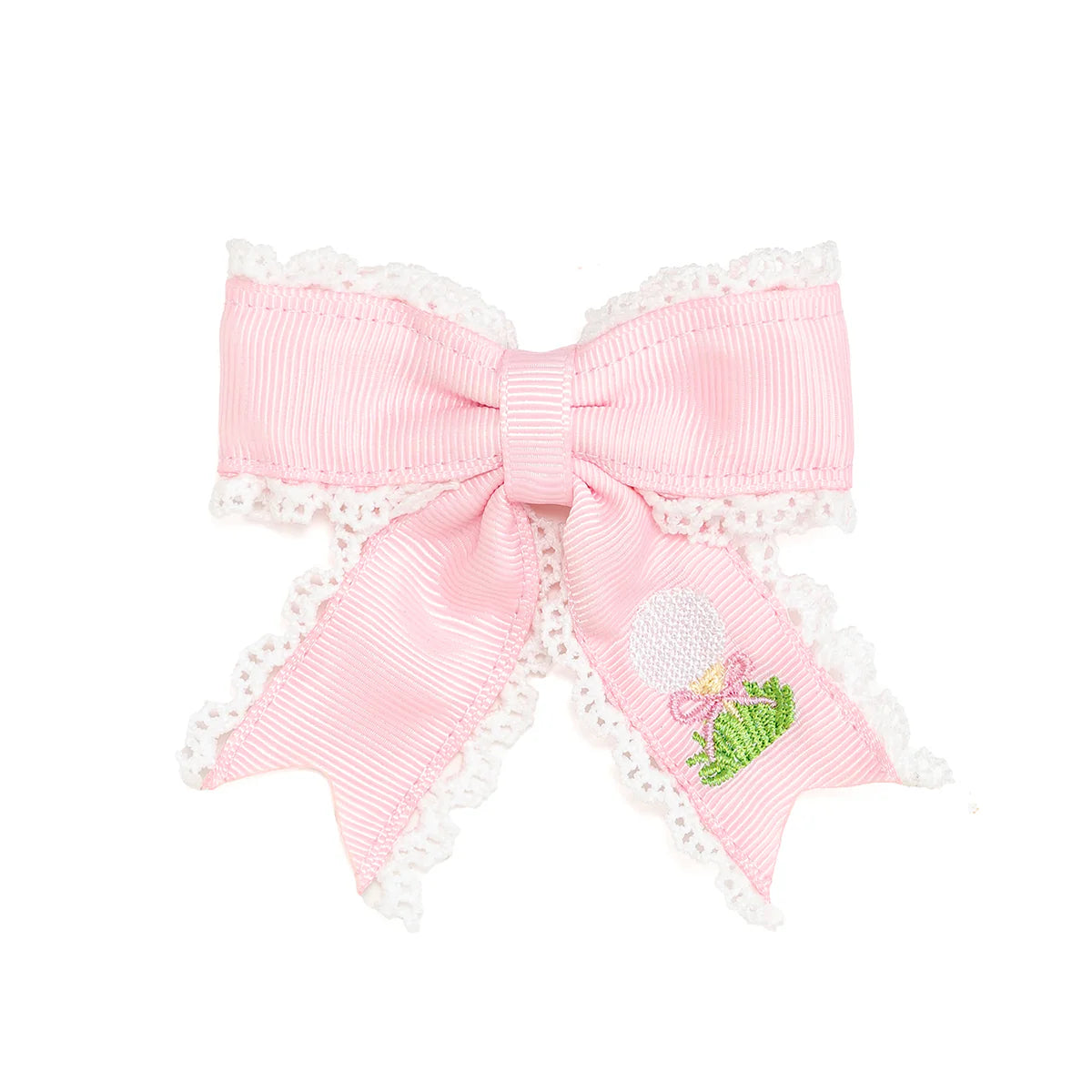 Golf Embroidered Lace Clip