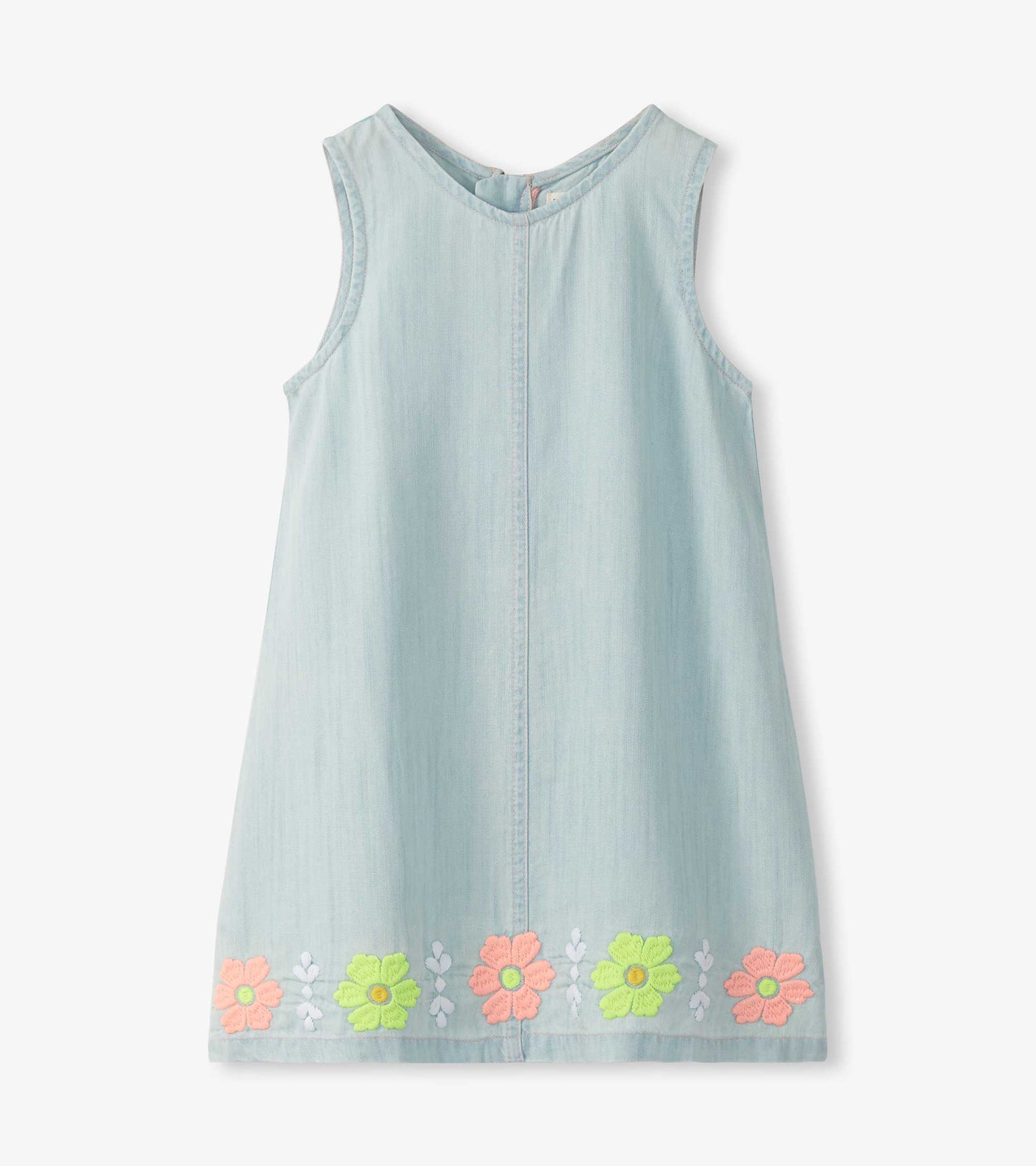 Embroidered Pinafore Dress