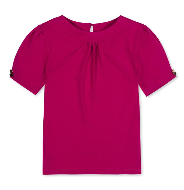 ORGANIC PUFF SLEEVE KNIT TOP