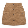 ORGANIC CORDUROY BUTTON FRONT SKIRT