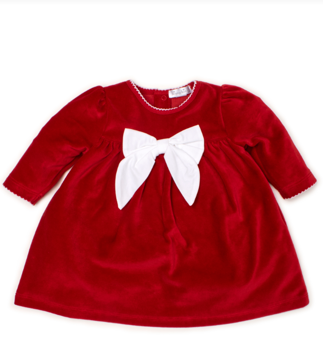 North Pole Reindeer Velour Dress