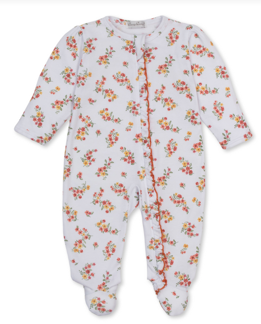 Fall Floral Garden Zip Footie