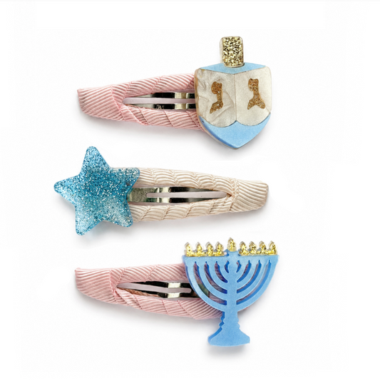 DREIDEL MENORAH STAR SNAP CLIPS