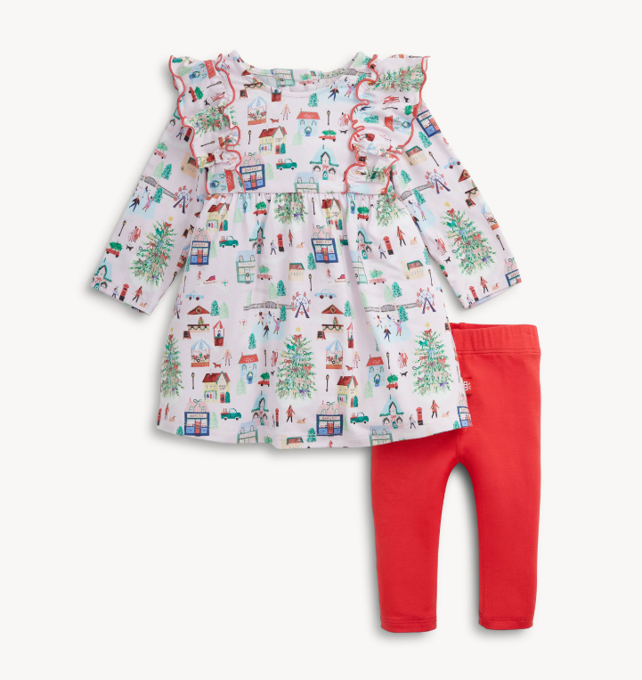 Winter Village L/s Dress W/ Legging (Copy)