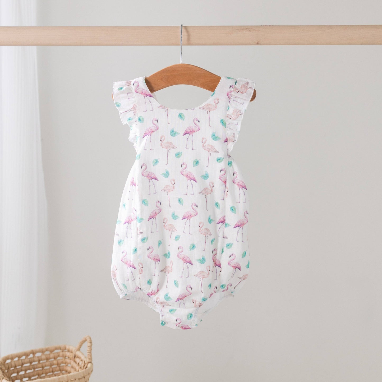 Organic Muslin Bubble Flamingo