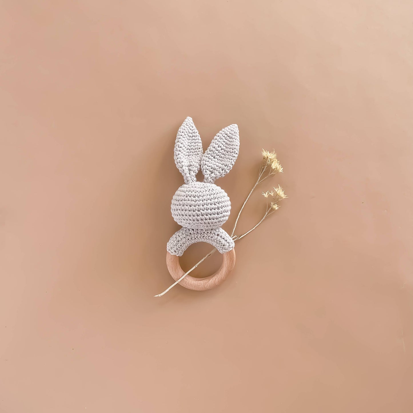 Hand Crochet Cotton Bunny Rattle