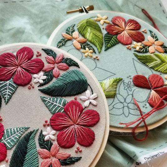 Beginner Embroidery Kit- Floral Florish