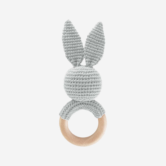 Hand Crochet Cotton Bunny Rattle