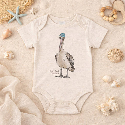 Sanibel Island Pelican Bodysuit