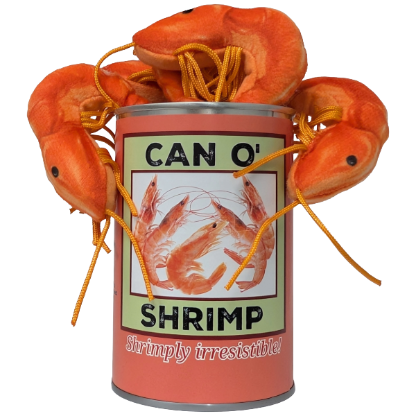 Can O' Shrimp - EcoFriendly Plush Gift for Fishermen w/Jokes