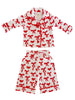 Organic Cotton Pointelle Lounge Set- Red Bows