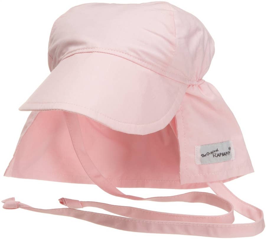 Kids UPF 50+ Girls and Boys Original Flap Hat with Ties