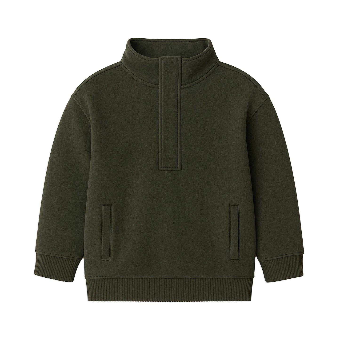 Organic Cotton Fleece Half Zip Pullover