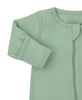 Pima Cotton Zipper Footie Green