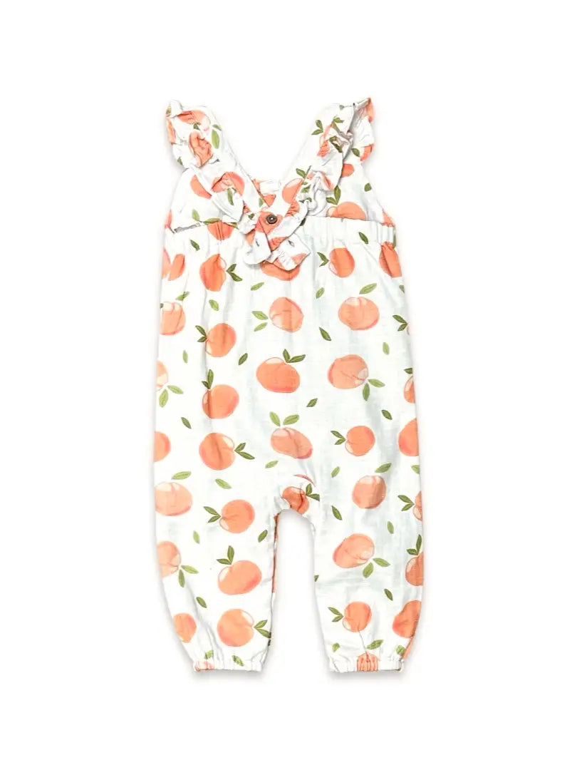 Peaches Ruffle & Button Sleeveless Jumpsuit