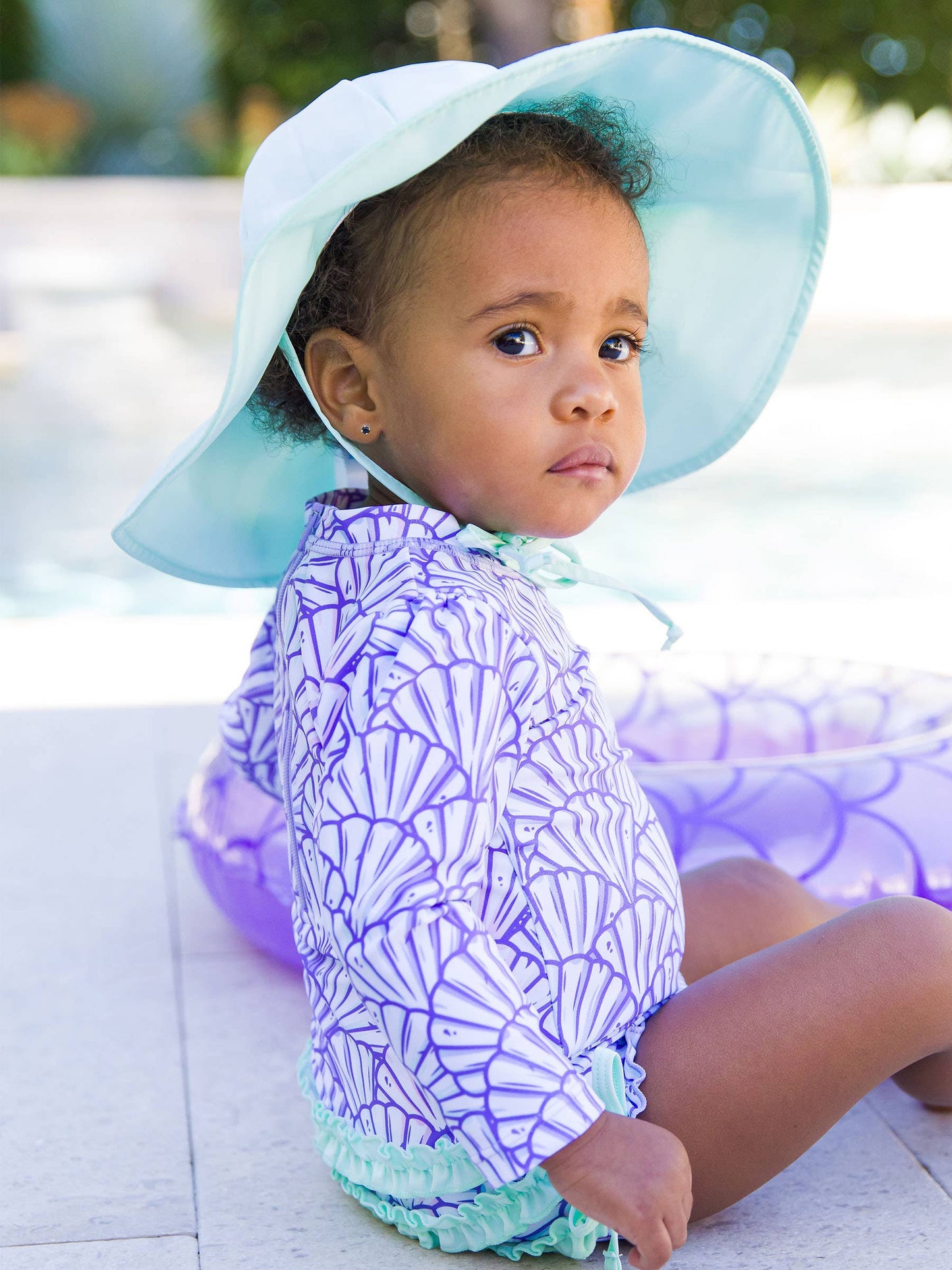 Kids Mint Sun Protective Hat