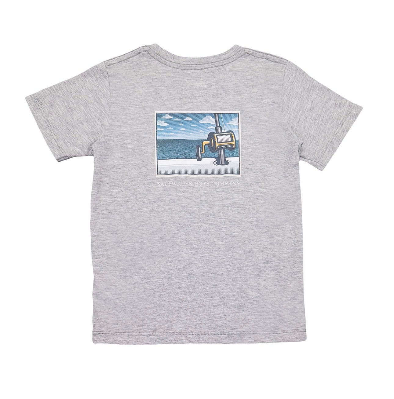 Graphic Tee- Gray Fishing Reel